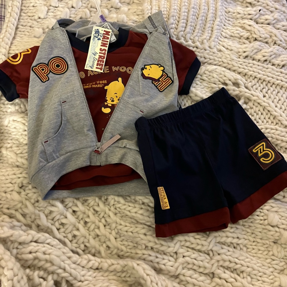 Kids Matching Set with Cartoon Print